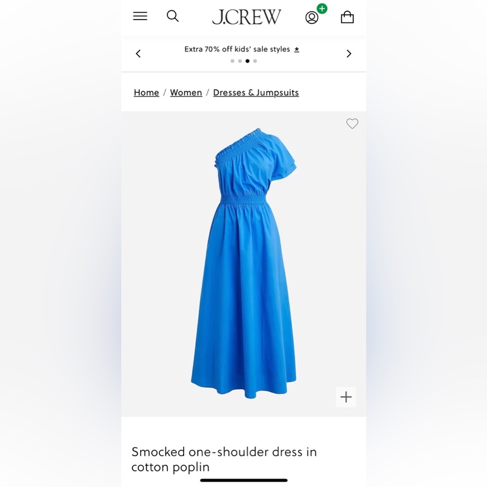 Blue ruffle one shoulder dress